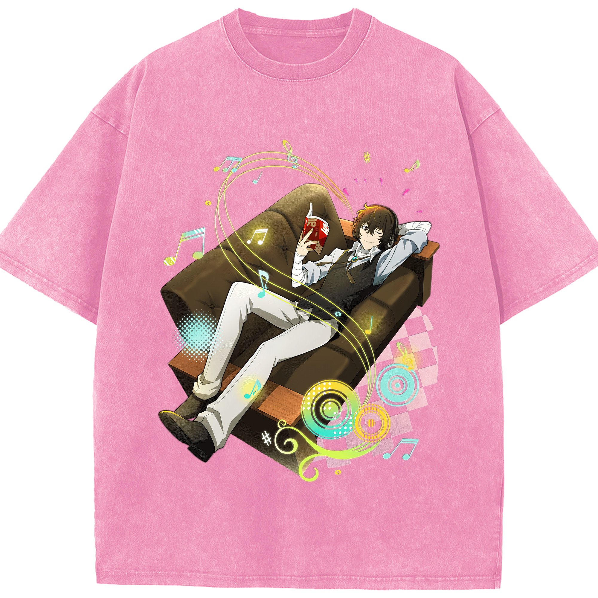 （画像用） 文豪ストレイドッグス Bungo Stray Dogs 綿100% ヴィンテージ風 半袖Tシャツ（フロントプリント）